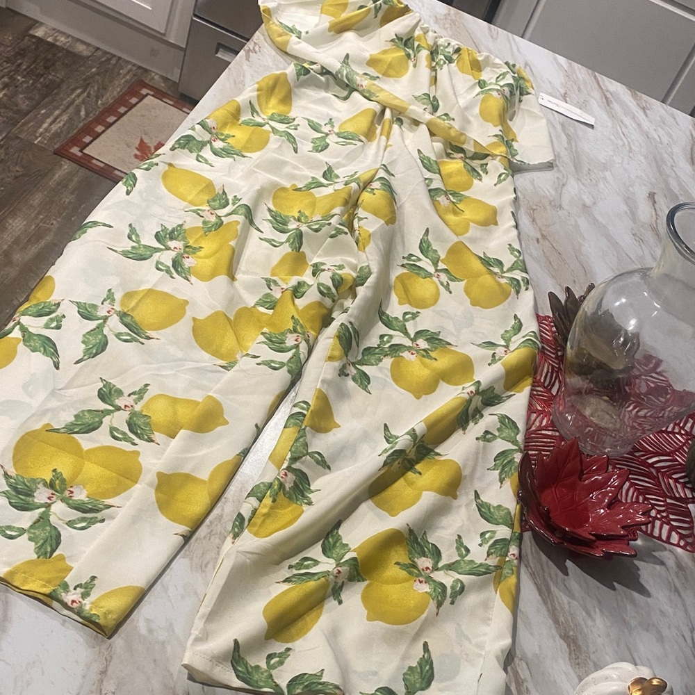 Truth NYC Lemon Print Jumpsuit